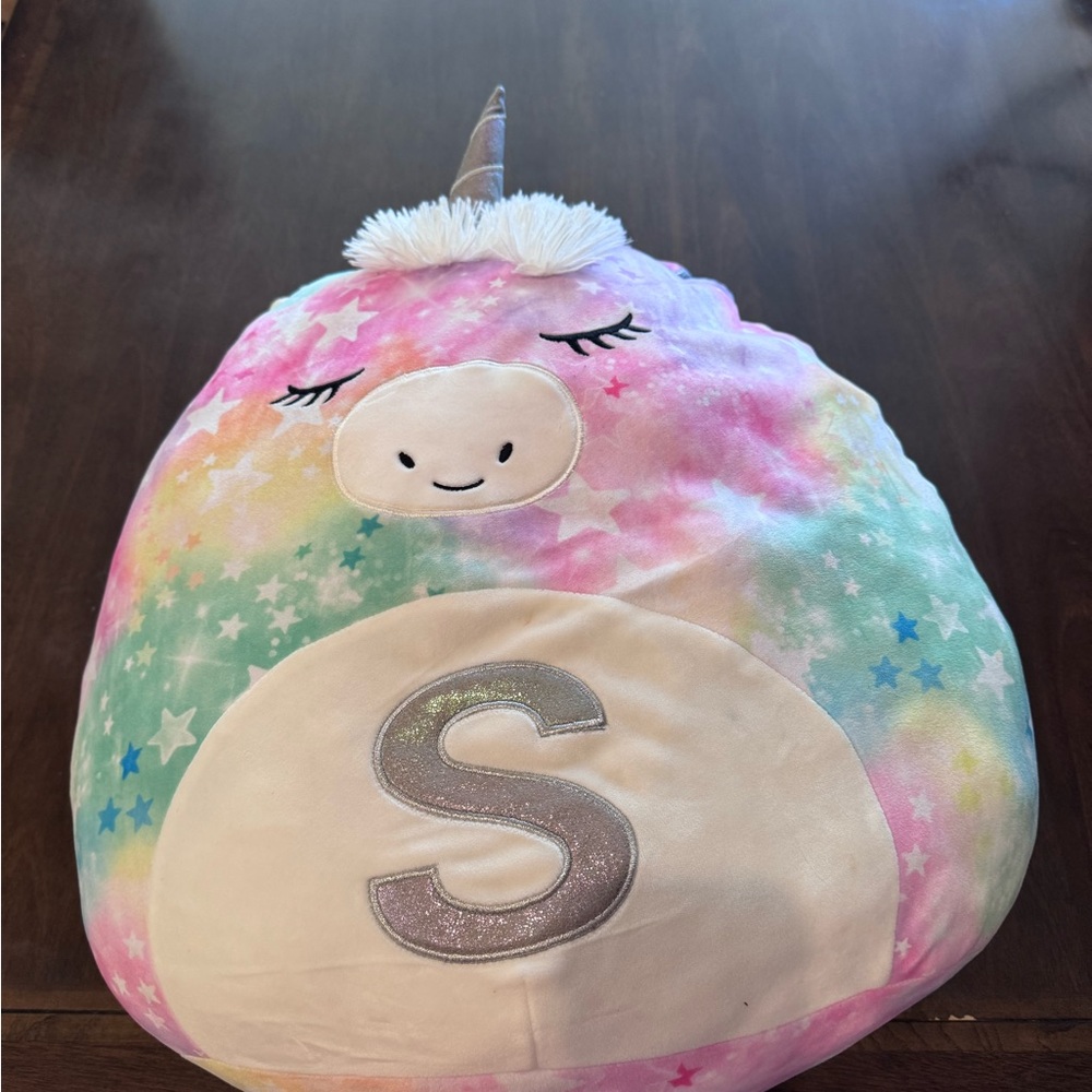 Squishmallows Pink and Green Unicorn Stuffed Animal